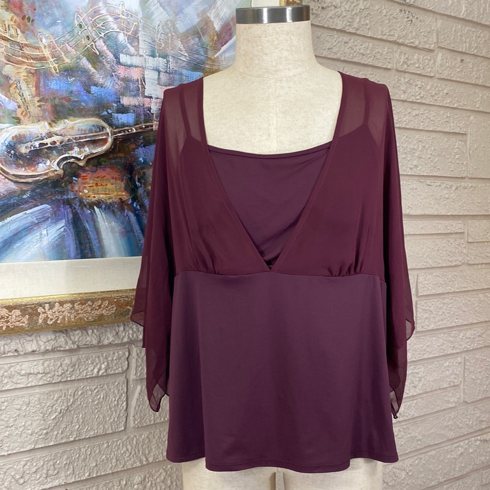 🌹Apostrophe Women Kimono Style Sheer Overly Top